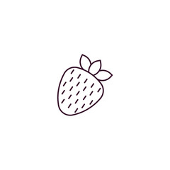 strawberry drawing outline icon. Linear vector from restaurant concept. Thin line strawberry drawing icon isolated on white background
