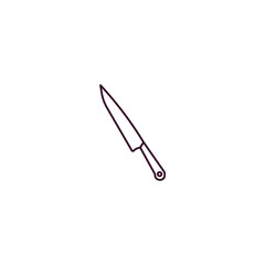 thin knife outline icon. Linear vector from restaurant concept. Thin line thin knife icon isolated on white background