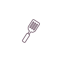 spatula utensil outline icon. Linear vector from restaurant concept. Thin line spatula utensil icon isolated on white background