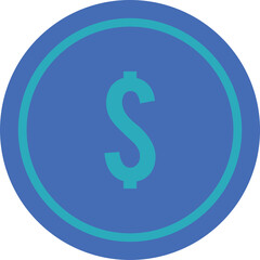 Fototapeta premium Dollar Money Icon Business Bank Symbol Finance Illustration 