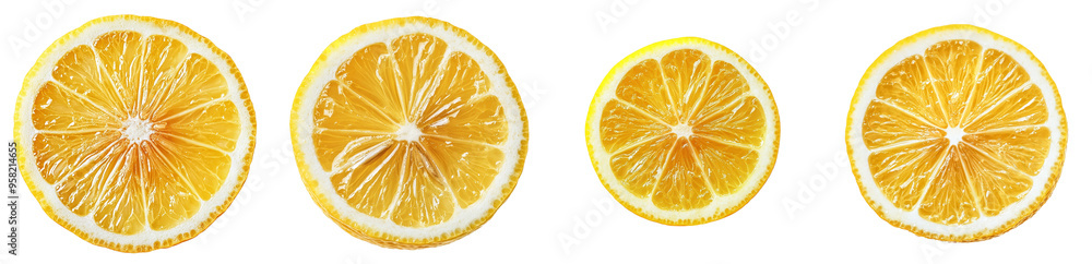 Poster it is one of the best isolated lemon slices you have ever seen, with a retouched half of lemon isola