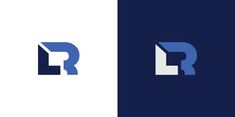 Modern and Bold LR logo design