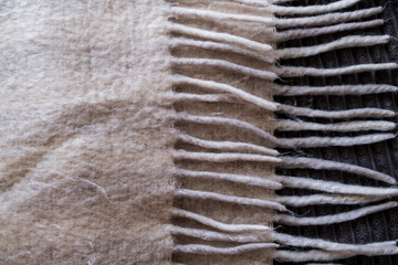 Wool scarf. Wool. Light scarf. Plaid. Handmade. Cold. Winter. Autumn. Winter atmosphere. illness.