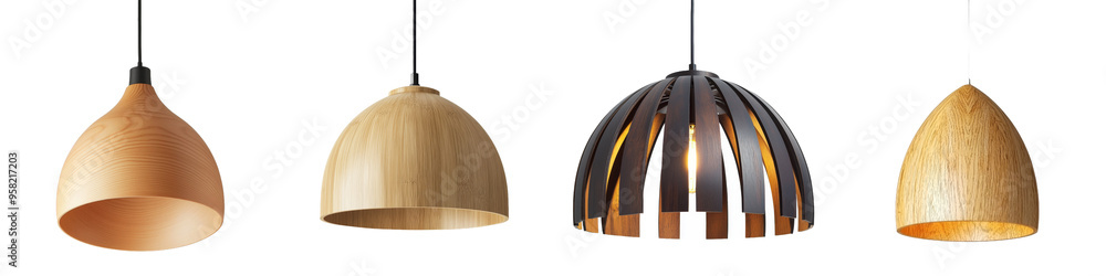 Poster an illustration of a bowl pendant light front view isolated on a transparency background