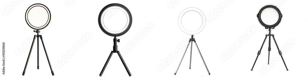 Poster the ring light front view is isolated on a transparent background