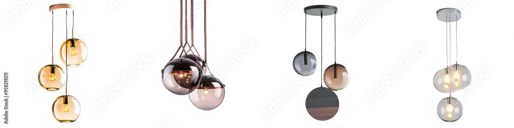 Poster an isolated disc pendant light on a transparency background