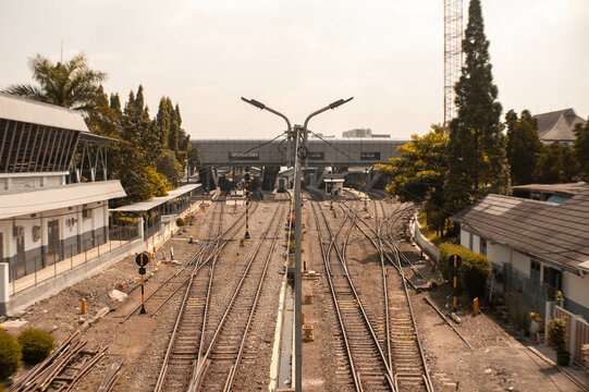 railroad tracks across the street