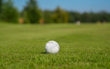 golf ball on green
