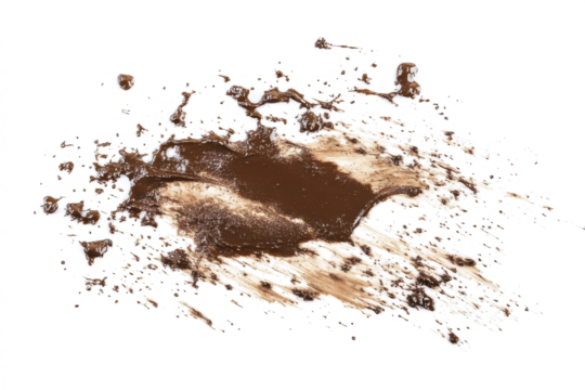 splattered mud drops and smears isolated on transparent background, dirty texture, PNG