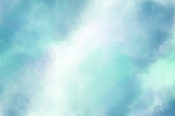 Abstract blue green toned watercolor background
