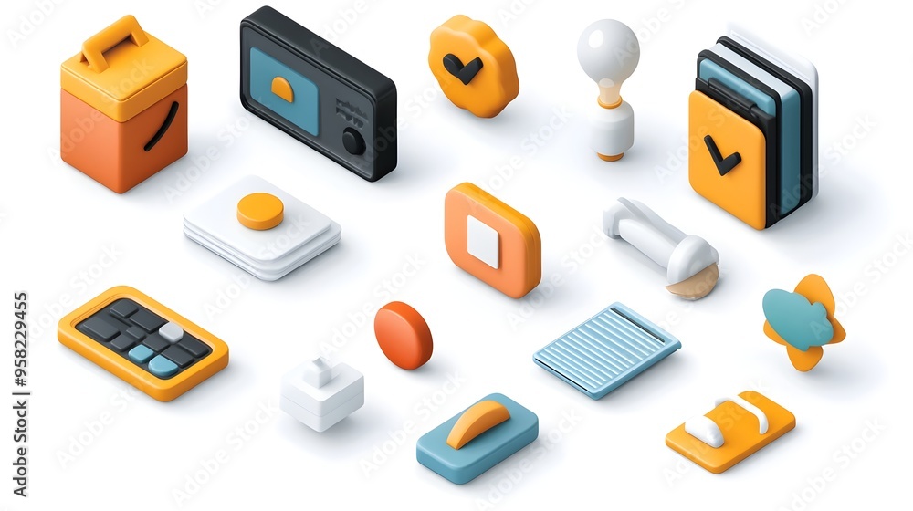 Poster scalable icons for presentation slides with crisp and clear designs on white backgrounds