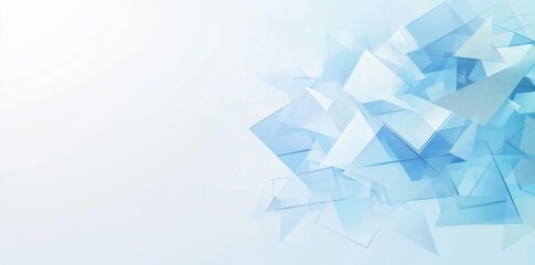 Obraz premium Abstract light blue geometric background presentation design with white color and text technology elements for business concept.
