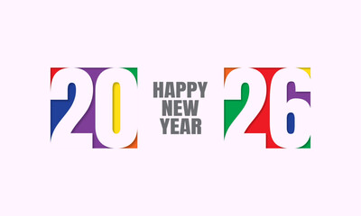 2026 Happy New Year Background Design.
