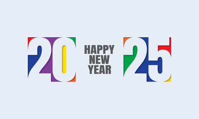 2025 Happy New Year Background Design.