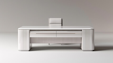 A high-end, light luxury president's desk exudes a sense of future science and technology. 