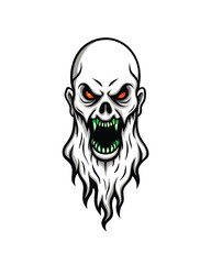 A ghostly transparent monster with a distorted f (4) as its mouth open wide.