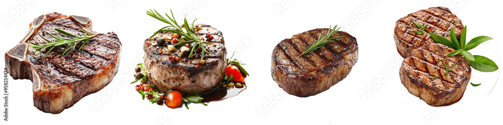 Poster View of angus beef in full length on a transparent background