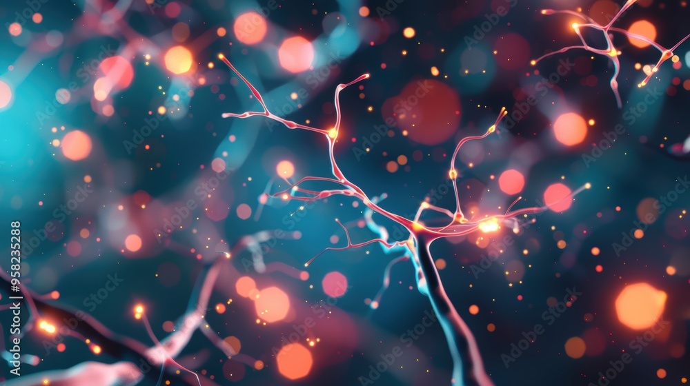 Poster a surreal scene of a mind overflowing with interconnected ideas, visualized as a network of glowing 