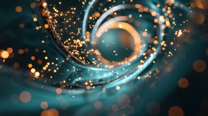 A swirling vortex of abstract lines and nodes, forming a digital mandala that symbolizes the interconnectedness of all things in the digital realm.