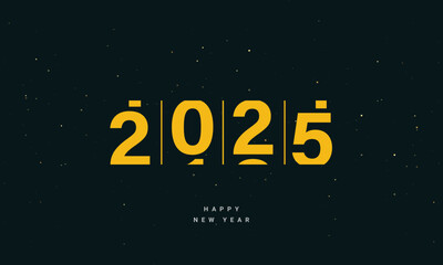 2025 Happy New Year count down greeting card