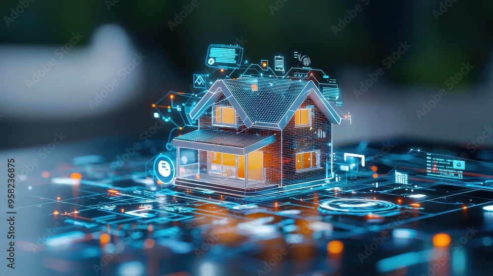 Poster A smart home displaying information based on a users habits without a search