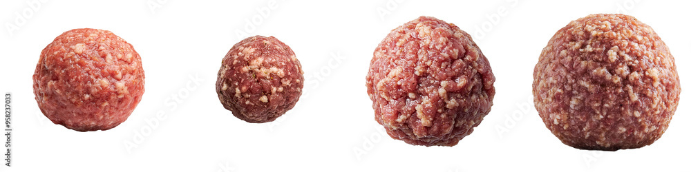 Poster View of ground pork in front of a transparency background