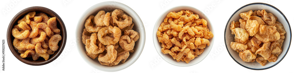 Aufkleber full length ion transparency background of pork rinds