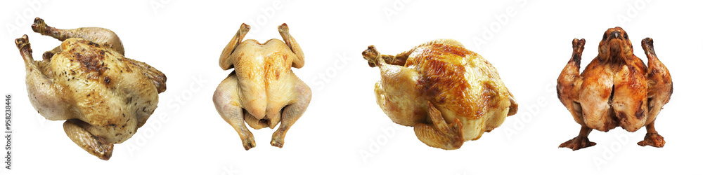 Poster View of cooked chicken in front of a transparency background
