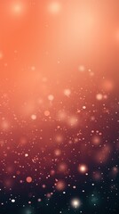 Peach banner dark bokeh particles glitter awards dust gradient abstract background. Futuristic glittering in space on peach background blank 