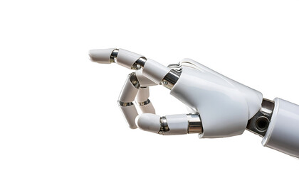 robot hand is touching isolated on transparent background, png robot hand cutout