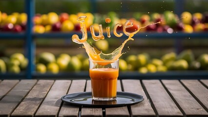 fresh orange juice for banner or advertisement template