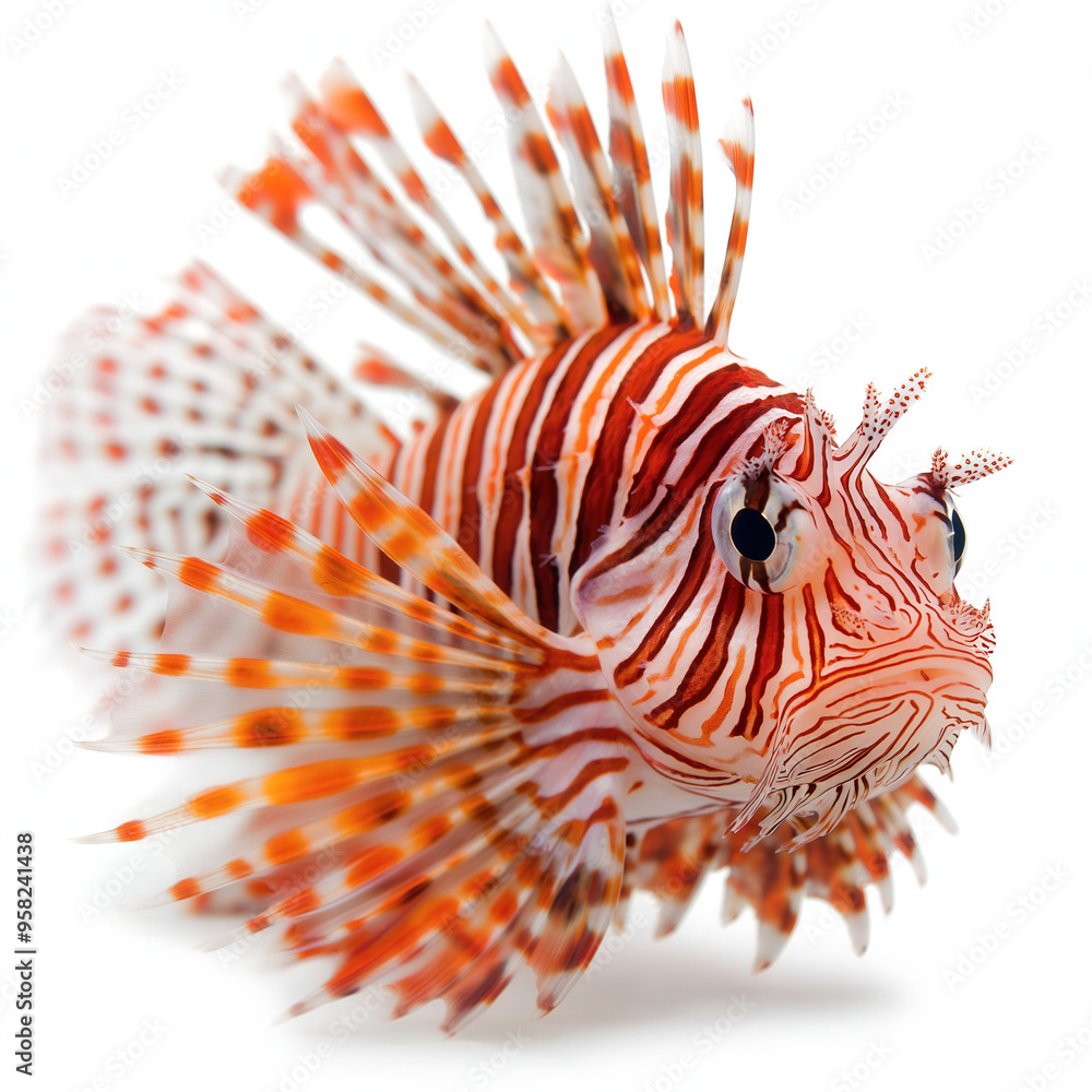 Wall mural Lionfish Isolated