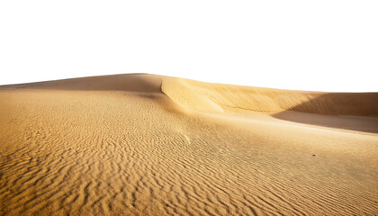 vast and hot desert hills isolated on transparent background, png dunes desert cutout