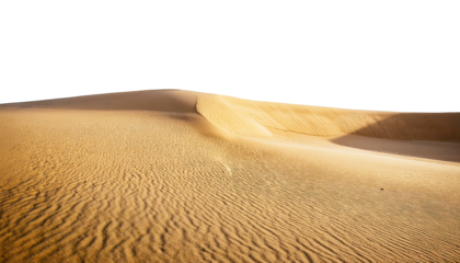vast and hot desert hills isolated on transparent background, png dunes desert cutout