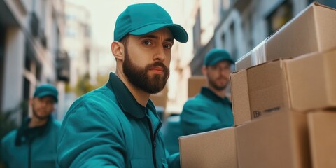 Dedicated Delivery Worker in Action