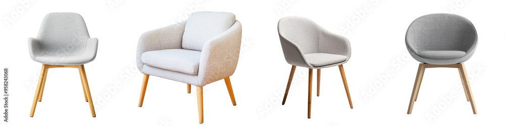 Poster Background of transparency showing a simple chair in an interior