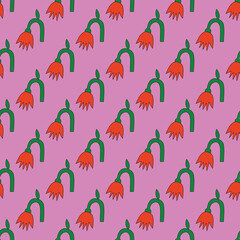 1970s floral seamless pattern. Groovy and funky hippie aesthetic.Good vibes only.Ornament with flowers, botany, petals.Psychedelic rainbow repeating background.Retro print for fabric with nature.	