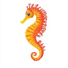 Fototapeta premium vector graphic of a cute seahorse