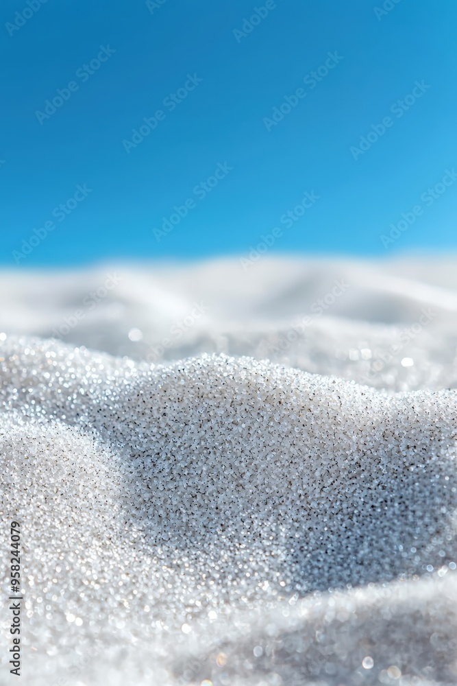 Wall mural white sand beach under blue sky