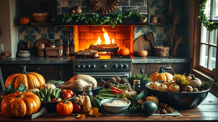Happy Thanksgiving and Autumn Backgrounds