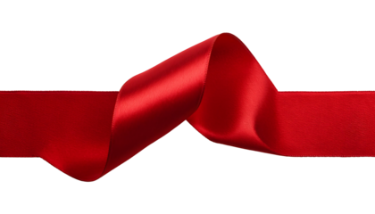 red satin fabric spiral isolated on transparent background, png red satin fabric spiral cutout