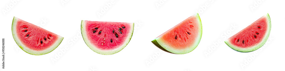 Canvas Prints Stunning photo of a watermelon slice isolated on a transparent background