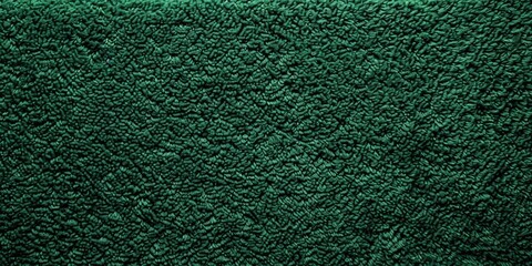 Green Carpet Background Texture: Fluffy Dark Green Design. Abstract Blank Canvas Carpeting