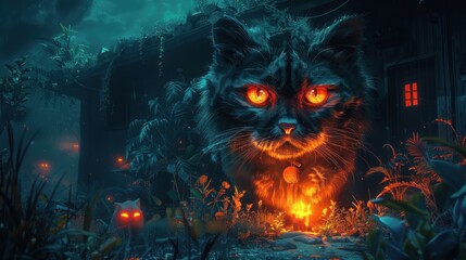 Fototapeta premium Cat in the Woods.