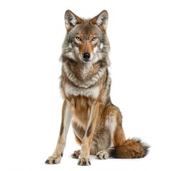 Fototapeta premium Arabian Wolf on Transparent Background isolated on white background 