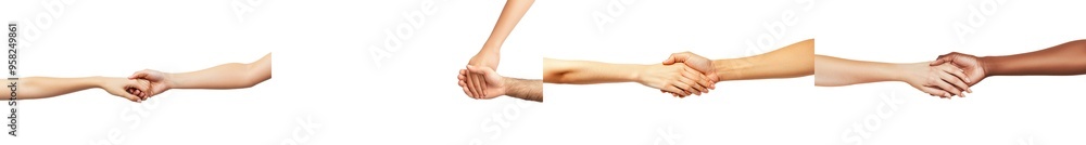 Wall mural two hands, helping arm of a friend, teamwork. a help hand outstretched, isolated arm, salvation. clo