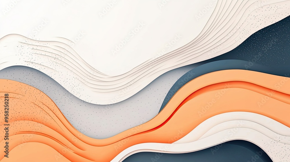 Poster business success concept with dynamic lines and a large area for writing on a minimalist background.