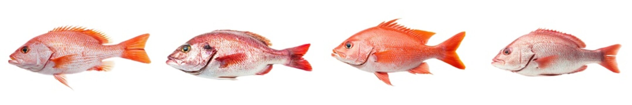 Fish fresh fish of the Mediterranean "Pauro" Pagro "Pagrus pagrus" isolated on a white background