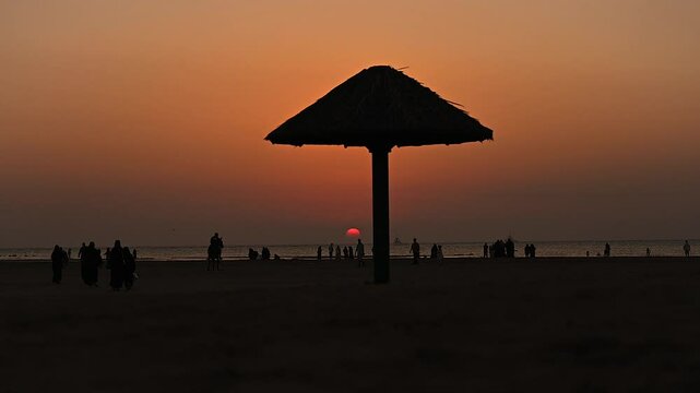 Beautiful video of Beach of Red Sea, From  Al saif beach, Jeddah During sunset. 