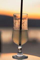 lemonade in the glass